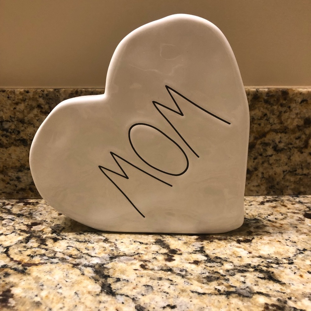 Perfect Gift for Mom - Rae Dunn Mom Ceramic Heart
